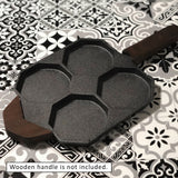NNEDSZ Cast-Iron Traditional Egg Pan Pre-seasoned Non-Stick 23cm