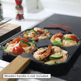 NNEDSZ Cast-Iron Traditional Egg Pan Pre-seasoned Non-Stick 23cm