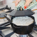 NNEDSZ Cast-Iron Traditional Pot Pre-seasoned Non-stick 21cm
