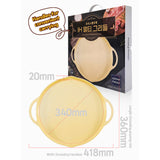 NNEDSZ Giorno Felice IH Griddle Pan 34cm Round Ceramic Non-Stick Camping Korean Stew