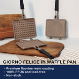 NNEDSZ Giorno Felice IH Waffle Maker Pan Non-Stick Double-Sided Detachable