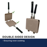 NNEDSZ Giorno Felice IH Waffle Maker Pan Non-Stick Double-Sided Detachable