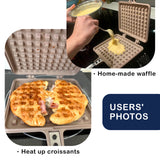 NNEDSZ Giorno Felice IH Waffle Maker Pan Non-Stick Double-Sided Detachable
