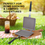NNEDSZ Giorno Felice IH Waffle Maker Pan Non-Stick Double-Sided Detachable