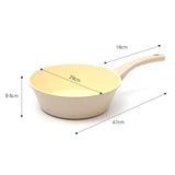 NNEDSZ Giorno Felice IH Wok Pan 28cm Ceramic Non-Stick Stir Frypan Induction