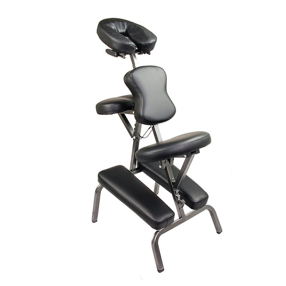 NNEDSZ Aluminium Portable Beauty Massage Foldable Chair Table BLACK