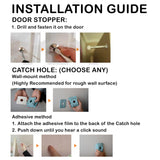 NNEDSZ 4X Door Stopper Wall Mount Door Stop Adhesive Catch Hole Advanced BEIGE