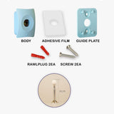 NNEDSZ 4X Door Stopper Wall Mount Door Stop Adhesive Catch Hole Advanced BEIGE