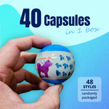 NNEDSZ 40X Geometric Translucent Dog Toy Capsules 50mm Collectible Gacha in Display Box