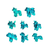 NNEDSZ 40X Geometric Translucent Dog Toy Capsules 50mm Collectible Gacha in Display Box