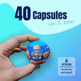 NNEDSZ 40X Kenisy Paw Patrol Squishy Toy Capsules 50mm Collectible Gacha in Display Box