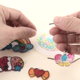 NNEDSZ Sparkly Ornament Suncatcher - DIY for Kids Art Craft Colouring PaintingSet