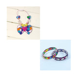 NNEDSZ Colorato Trendy Jewellery Glass Art Deco - DIY Craft Kit for Kids Painting Set