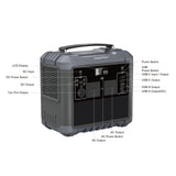 NNEDSZ 1000W Portable Power Station JumpsPower Battery Charger 716Wh LED Light