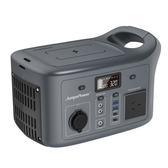 NNEDSZ 320W Portable Power Station JumpsPower Wireless Battery Charger 307Wh LED Light