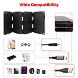 NNEDSZ 40W Solar Panel Portable Charger JumpsPower Power Generator Foldable