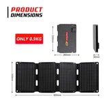 NNEDSZ 40W Solar Panel Portable Charger JumpsPower Power Generator Foldable
