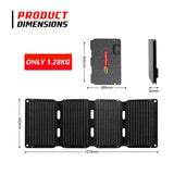 NNEDSZ 60W Solar Panel Portable Charger JumpsPower Power Generator Foldable