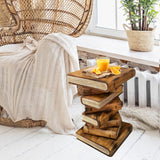 NNEDSZ Side Table, corner Stool, Plant Stand Raintree Wood Natural Finish-Book