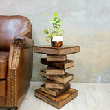 NNEDSZ Side Table, corner Stool, Plant Stand Raintree Wood Natural Finish-Book