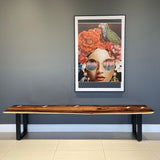 NNEDSZ Bench seat or low set console table, hallway table Raintree Wood 1.8 Meter 180cm