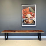 NNEDSZ Bench seat or low set console table, hallway table Raintree Wood 1.8 Meter 180cm