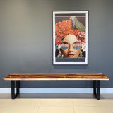 NNEDSZ Bench seat or low set console table, hallway table Raintree Wood 1.8 Meter 180cm