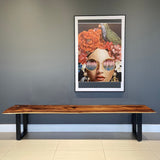 NNEDSZ Bench seat or low set console table, hallway table Raintree Wood 1.8 Meter 180cm