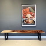NNEDSZ Bench seat or low set console table, hallway table Raintree Wood 1.8 Meter 180cm