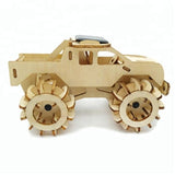 NNEDSZ Model car 3D Ply Wood puzzle- Build and Paint your own 4 x 4 Truck Car craft kit with MOTOR (solar or battery)