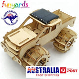 NNEDSZ Model car 3D Ply Wood puzzle- Build and Paint your own 4 x 4 Truck Car craft kit with MOTOR (solar or battery)