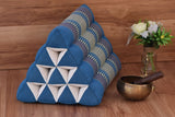 NNEDSZ Mothers day gift Thai Triangle Pillow Backrest Cushion Kapok Filled_Light BLUE or RED