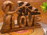 NNEDSZ Mothers day gift Wooden carved LOVE words decoration 33 cm long