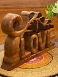 NNEDSZ Mothers day gift Wooden carved LOVE words decoration 33 cm long