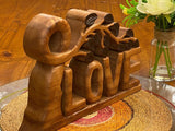 NNEDSZ Mothers day gift Wooden carved LOVE words decoration 33 cm long