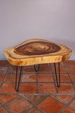 NNEDSZ Round Raintree Wood Live Edge Coffee Table
