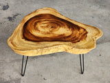 NNEDSZ Round Raintree Wood Live Edge Coffee Table