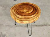 NNEDSZ Round Raintree Wood Live Edge Coffee Table