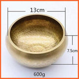 NNEDSZ Singing bowl Nepalese Tibetan genuine 592g bowl 12 cm size includes genuine wand