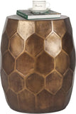 NNEDSZ Tablua Modern Round Side Table, Honeycomb Indoor Outdoor Accent End Table