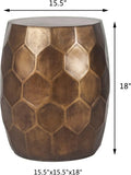 NNEDSZ Tablua Modern Round Side Table, Honeycomb Indoor Outdoor Accent End Table