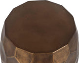 NNEDSZ Tablua Modern Round Side Table, Honeycomb Indoor Outdoor Accent End Table