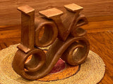 NNEDSZ Wooden carved LOVE words decoration 27 cm long