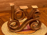 NNEDSZ Wooden carved LOVE words decoration 27 cm long