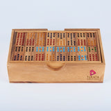 NNEDSZ Wooden Domino Game Set Handmade Dominoes in Gift box