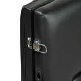 NNEDSZ YES4HOMES Black 3 Fold Portable Aluminium Massage Table Massage Bed Beauty Therapy