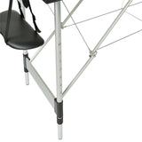 NNEDSZ YES4HOMES Black 3 Fold Portable Aluminium Massage Table Massage Bed Beauty Therapy