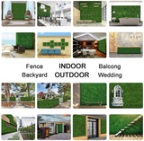 NNEDSZ YES4HOMES 5 SQM Artificial Plant Wall Grass Panels Vertical Garden Tile Fence 1X1M Green