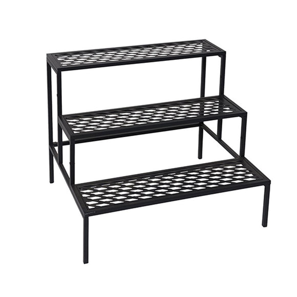 NNEDSZ YES4HOMES 3 Tier Metal Plant Stand Flower Pot Planter Garden Display Rack Balcony Shelf