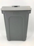 NNEDSZ 55cm 45L Pets Dogs Puppy Food Storage Storer Container w/ Scoop GRY